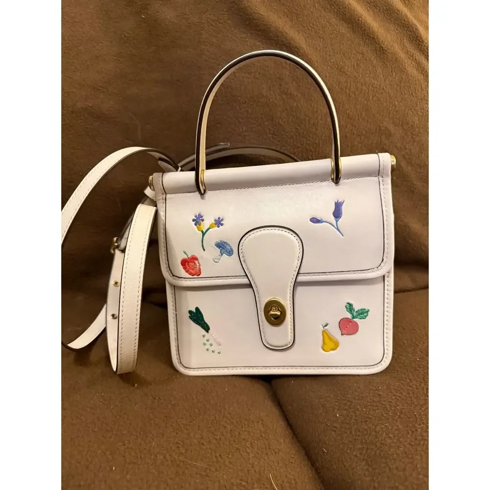 Coach Willis REISSUE Top Handle 18 with Garden Embroidery - Picture 4 of 7